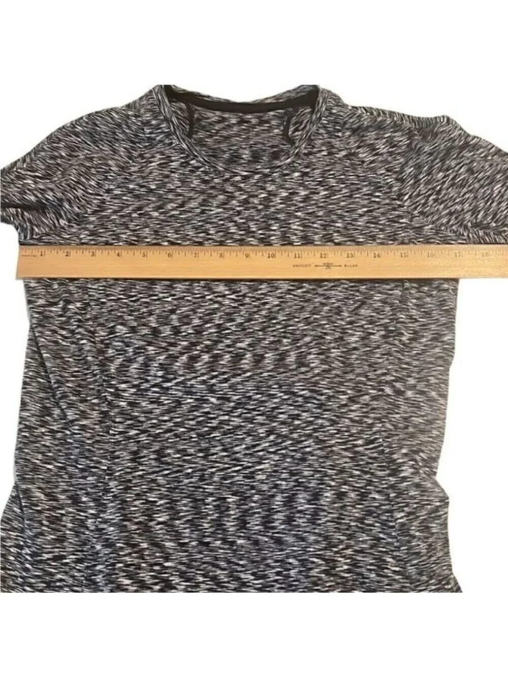 Lululemon Black White Gray‎ Runderful Long Sleeve Pullover Running Top Size 10